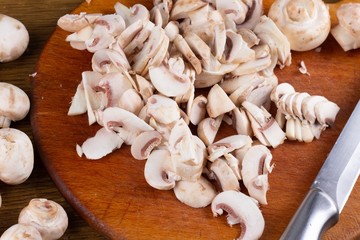 food knife healthy mushroom vegetarian, natural.