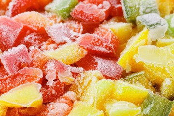 Frozen bell pepper and raw vegetable food,  gourmet.