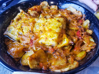 Baked cod in casserole