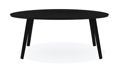 Black coffee table. vector illustration