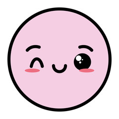 kawaii emoji cartoon face