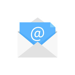 Mail icons set. New E-mail envelope. Vector Illustration.