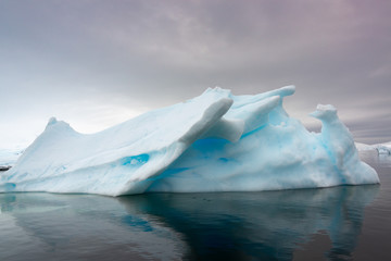 Icebergs and glaciers in Antarctica