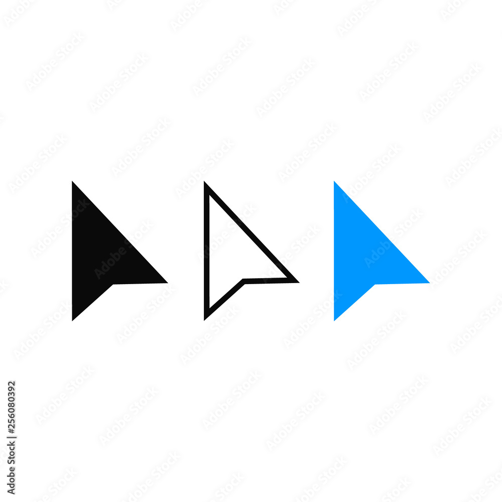 Poster mouse arrows icons set. computer mouse click cursor. mouse click cursor. vector illustration.