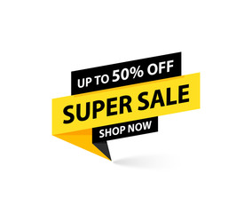 Sale tag. Special offer, big sale, discount, best price, mega sale banner. Shop or online shopping. Sticker, badge, coupon, store. Vector Illustration.