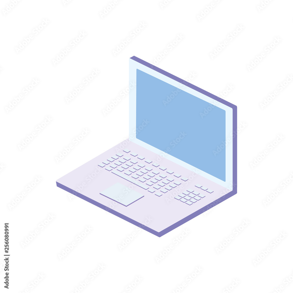 Wall mural laptop computer isolated icon