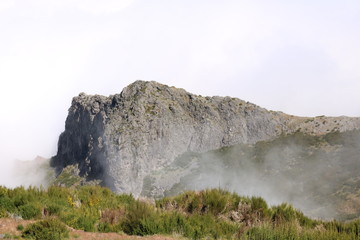 Clouds and mountains
