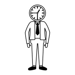 businessman with clock time