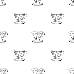 alternative coffee maker seamless doodle pattern