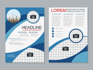Modern professional two-sided flyer vector design template