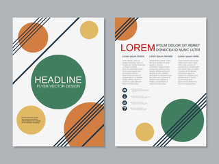 Modern professional two-sided flyer vector design template