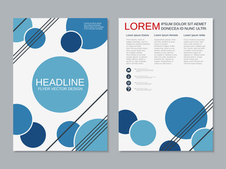 Modern professional two-sided flyer vector design template