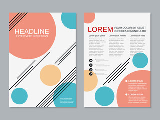 Modern professional two-sided flyer vector design template