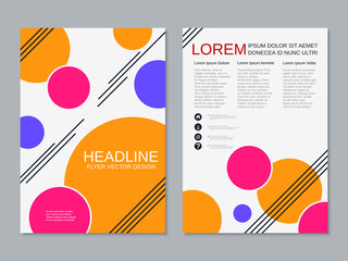 Modern professional two-sided flyer vector design template