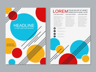 Modern professional two-sided flyer vector design template
