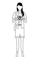 Photographer profession avatar in black and white