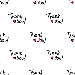thank you seamless doodle pattern