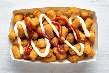 rustic fried golden potato tater tots