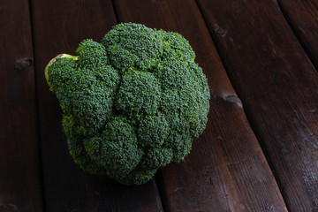broccoli on a dark background