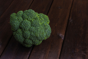 broccoli on a dark background