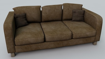 luxury couch on white background