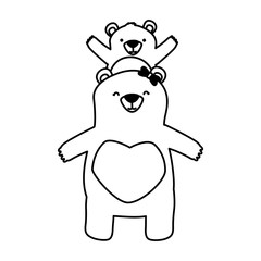 mom bear and son