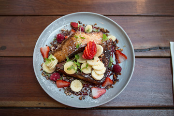 Berries and Banana with French Toast
