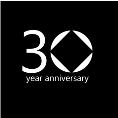 30 Year Anniversary Vector Template Design Illustration