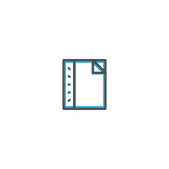 Notebook icon design. Stationery icon vector design