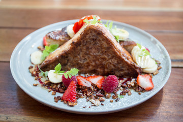Berries and Banana with French Toast