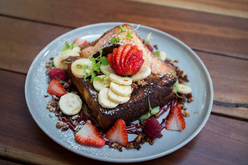 Berries and Banana with French Toast