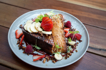 Berries and Banana with French Toast