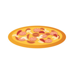 Pizza on an isolated white background