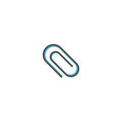 Paper clip icon design. Stationery icon vector design