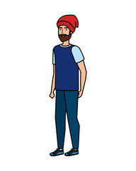 young man with ski mask avatar character