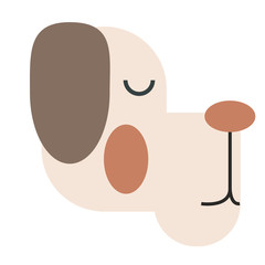 Dog s head flat illustration