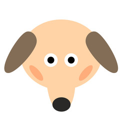 Dog s face flat illustration
