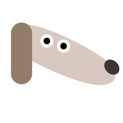 Dog s face flat illustration