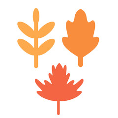 Obraz premium Autumn leaves flat illustration