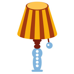 Table lamp flat illustration