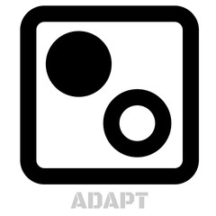 Adapt concept icon on white