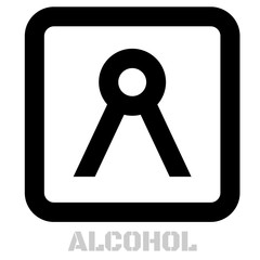 Alcohol concept icon on white