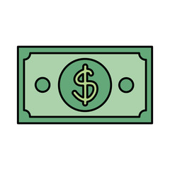 bills dollars isolated icon