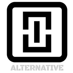 Alternative concept icon on white
