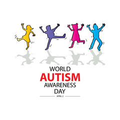 World autism awareness day concept. April 2.