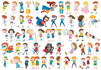 Fototapeta premium Set of children character