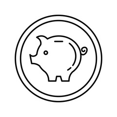 piggy savings isolated icon