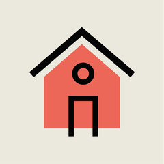 Home icon flat illustration