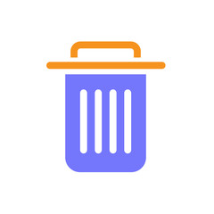 Garbage icon flat illustration