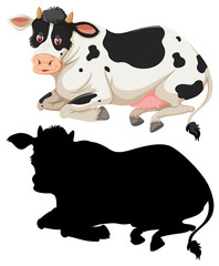 Set of cow character